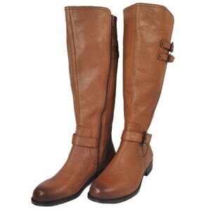 Women's Naturalizer Jessie Leather Knee High Riding Boots. Banana Bread Size 9M
